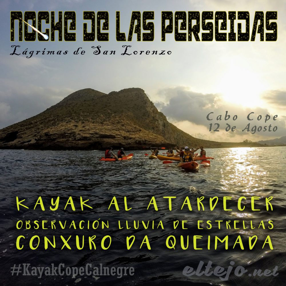 Kayak al atardecer 🛶🌅 Noche de las Perseidas 💫✨ Cabo Cope. 12 Agosto